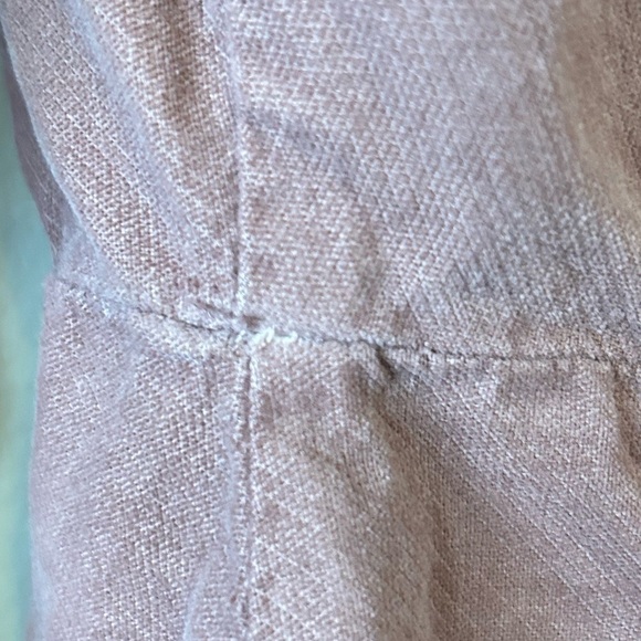 Zara Marsala Long Sleeve Mini Dress Mauve 100% Cotton size Small - Picture 8 of 11